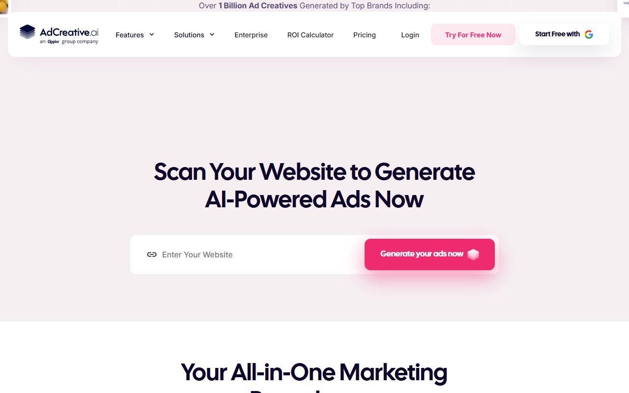 AdCreative.ai official website: product introduction and examples
