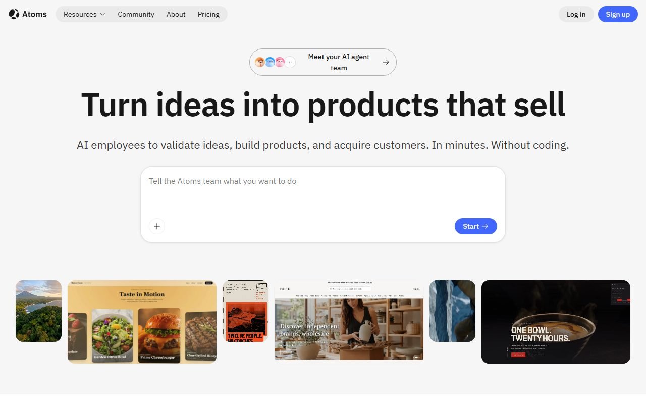 Atoms official website: product introduction and examples
