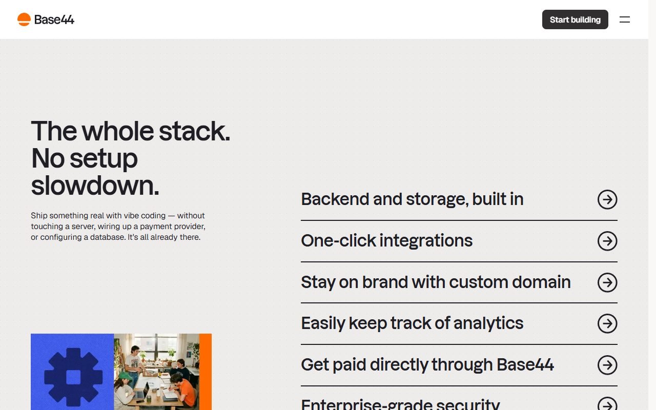 Base44 official website: product introduction and examples