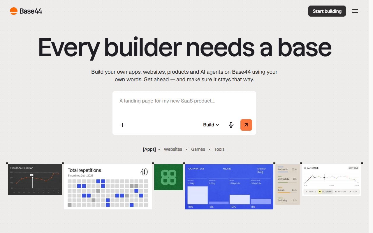 Base44 official website: product introduction and examples