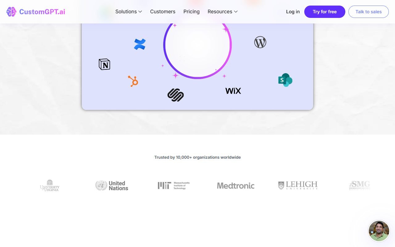 CustomGPT.ai official website: product introduction and examples
