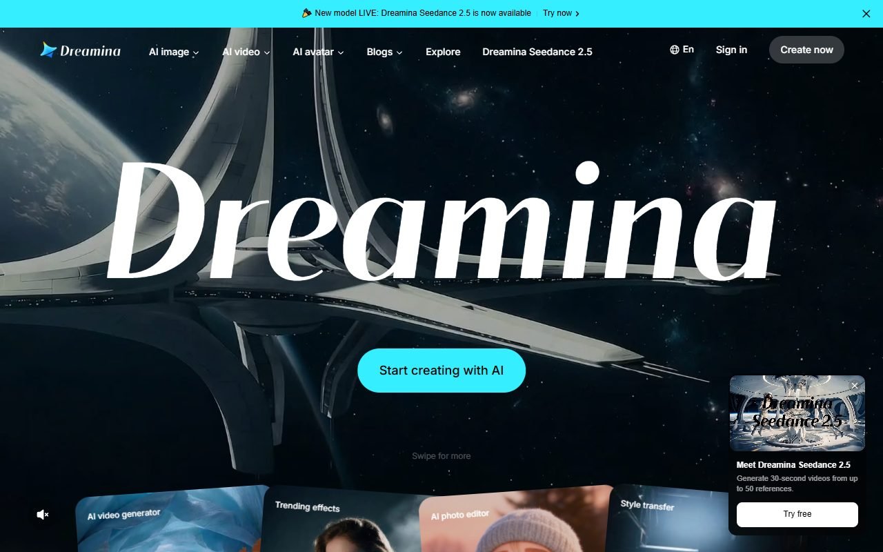 Dreamina official website: product introduction and examples