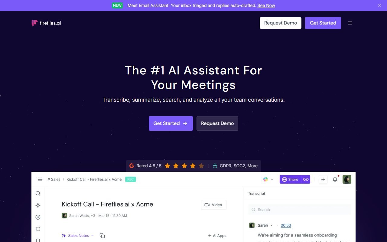Fireflies.ai official website: product introduction and examples