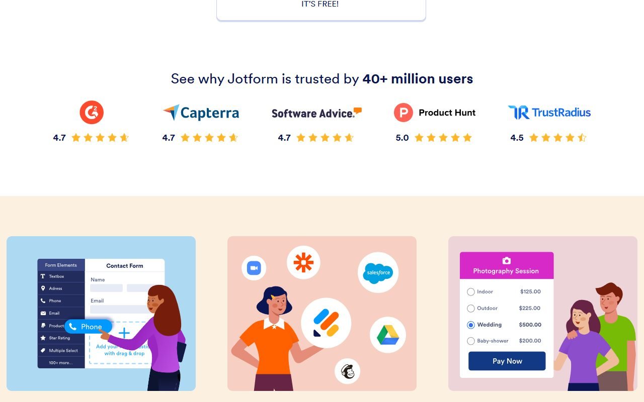 Jotform official website: product introduction and examples