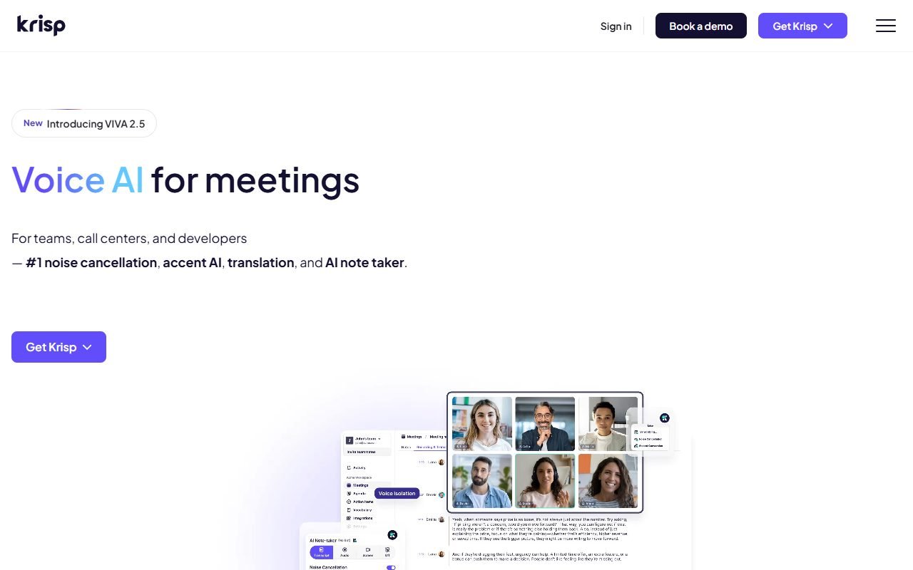 Krisp official website: product introduction and examples