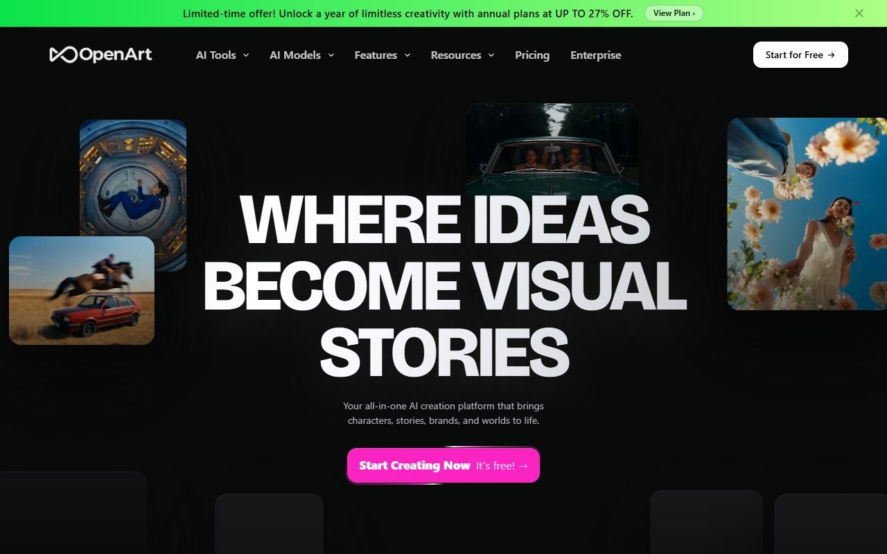 OpenArt official website: product introduction and examples