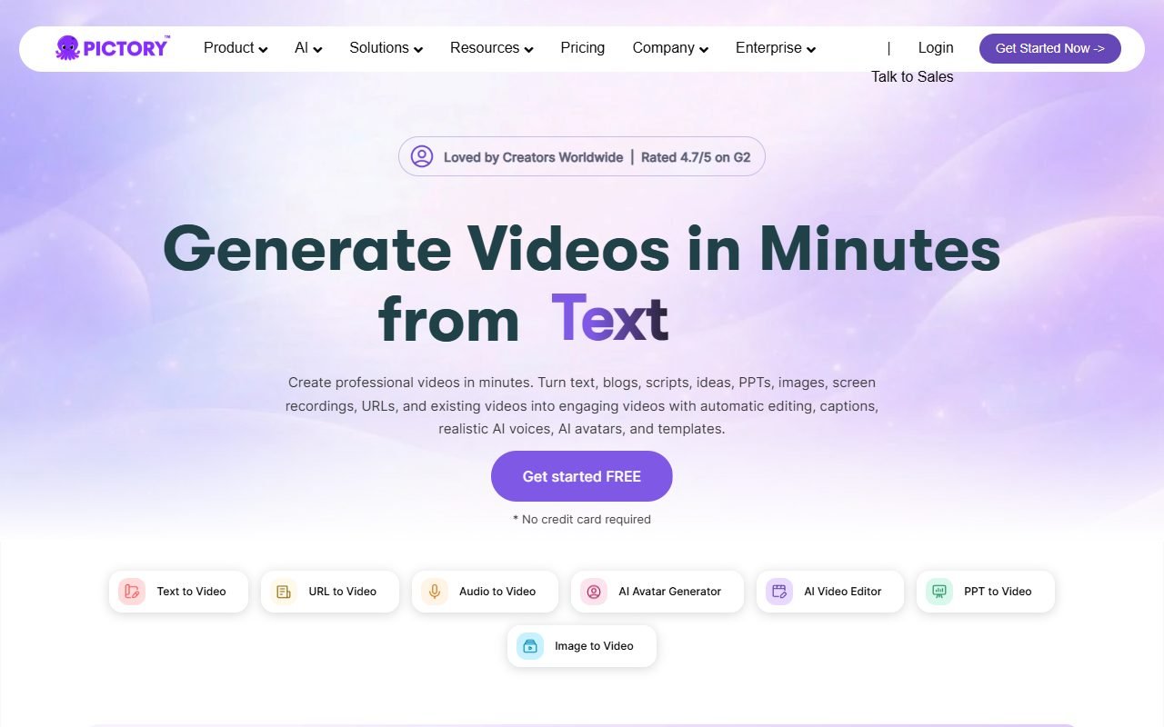 Pictory official website: product introduction and examples