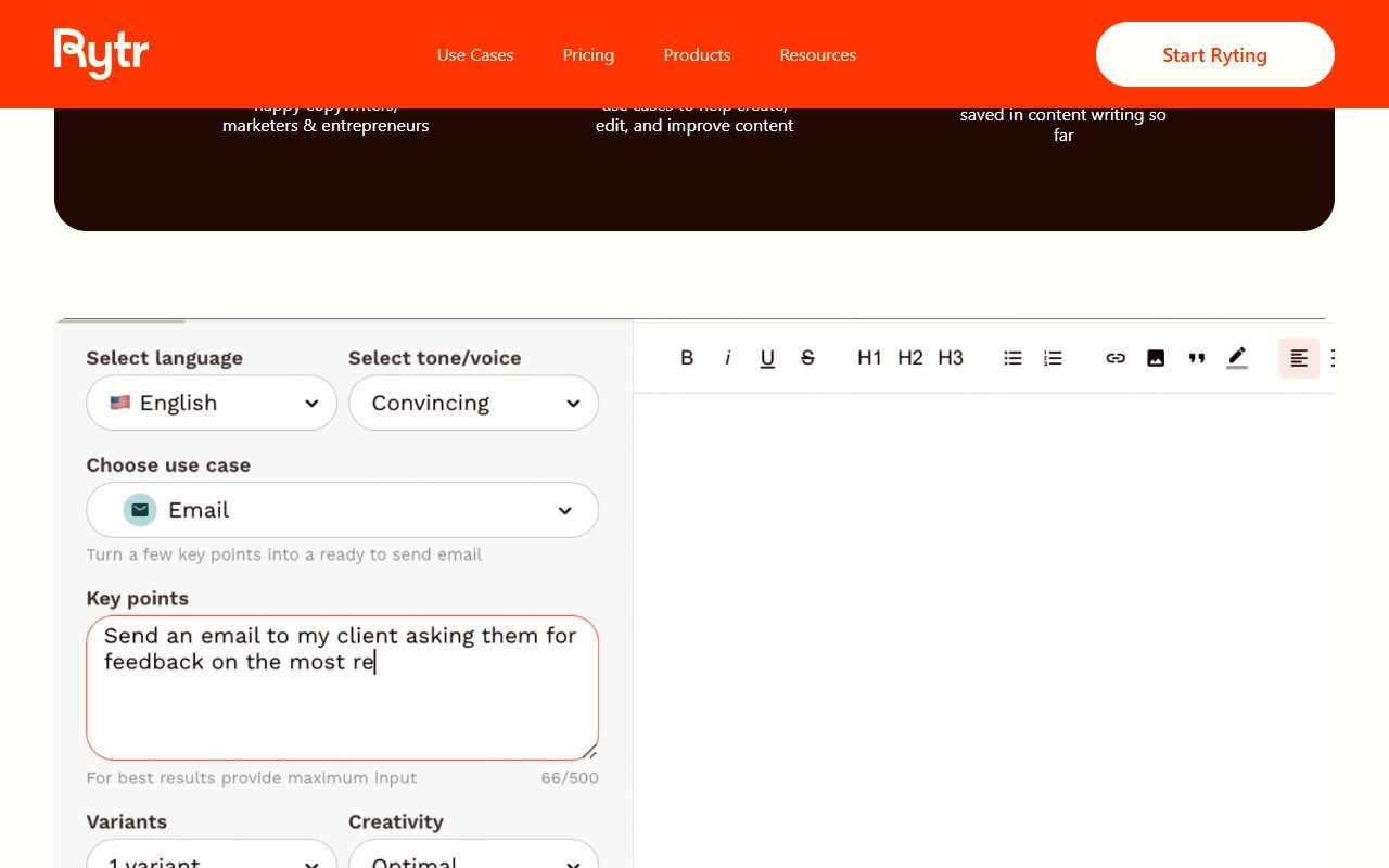 Rytr official website: product introduction and examples