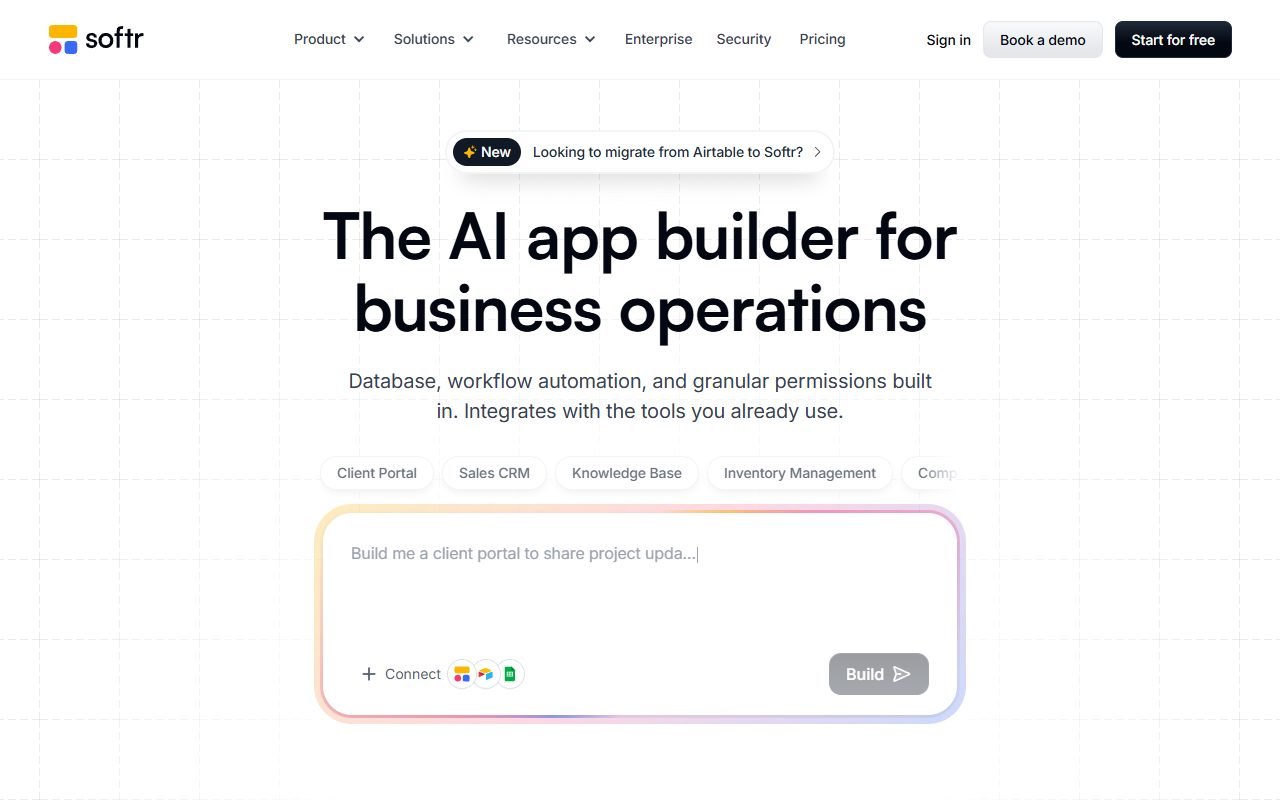 Softr official website: product introduction and examples