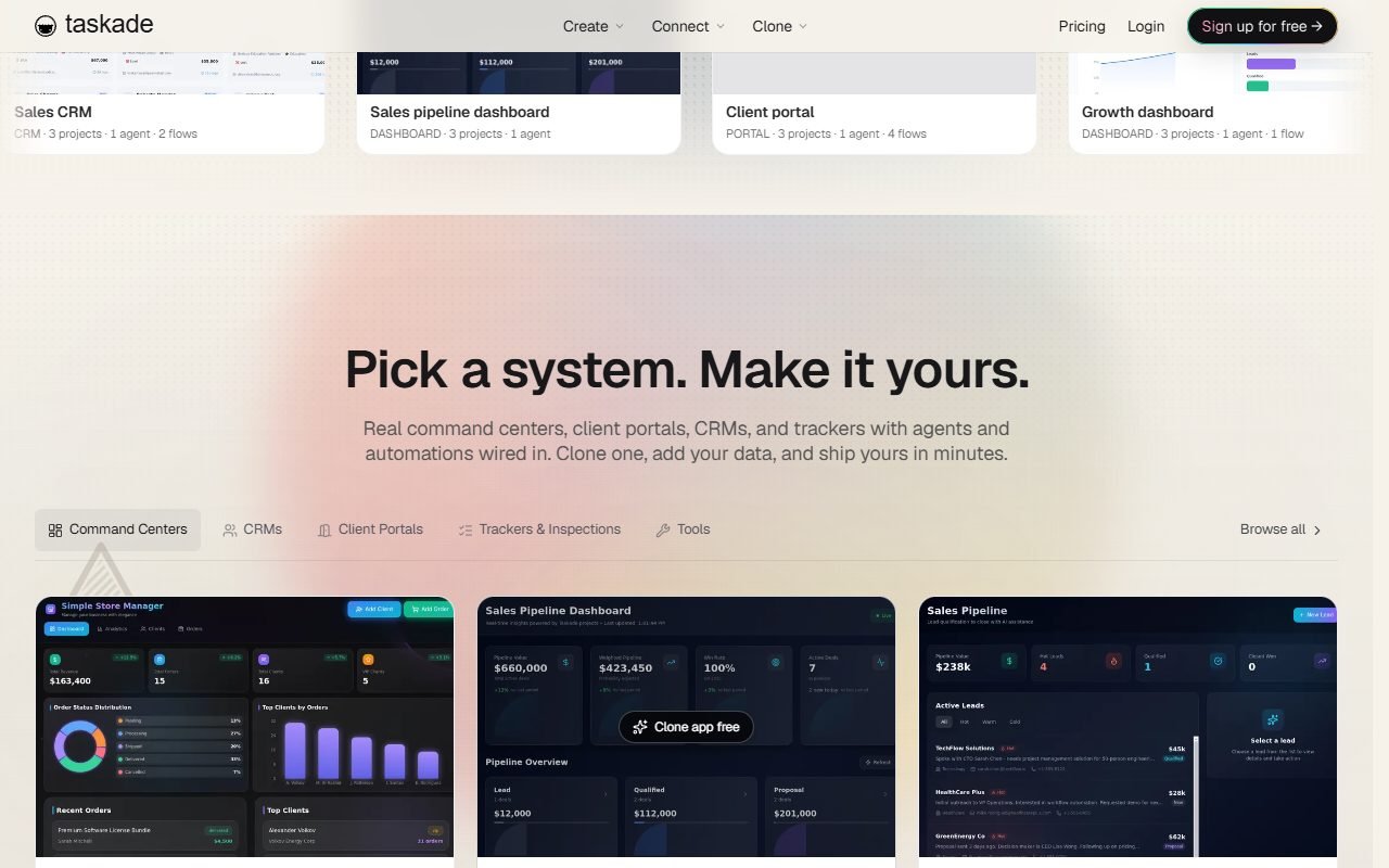 Taskade official website: product introduction and examples
