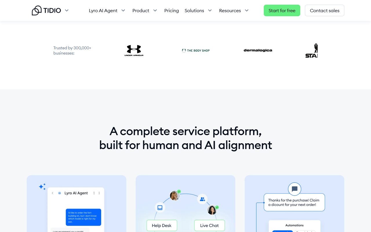 Tidio official website: product introduction and examples