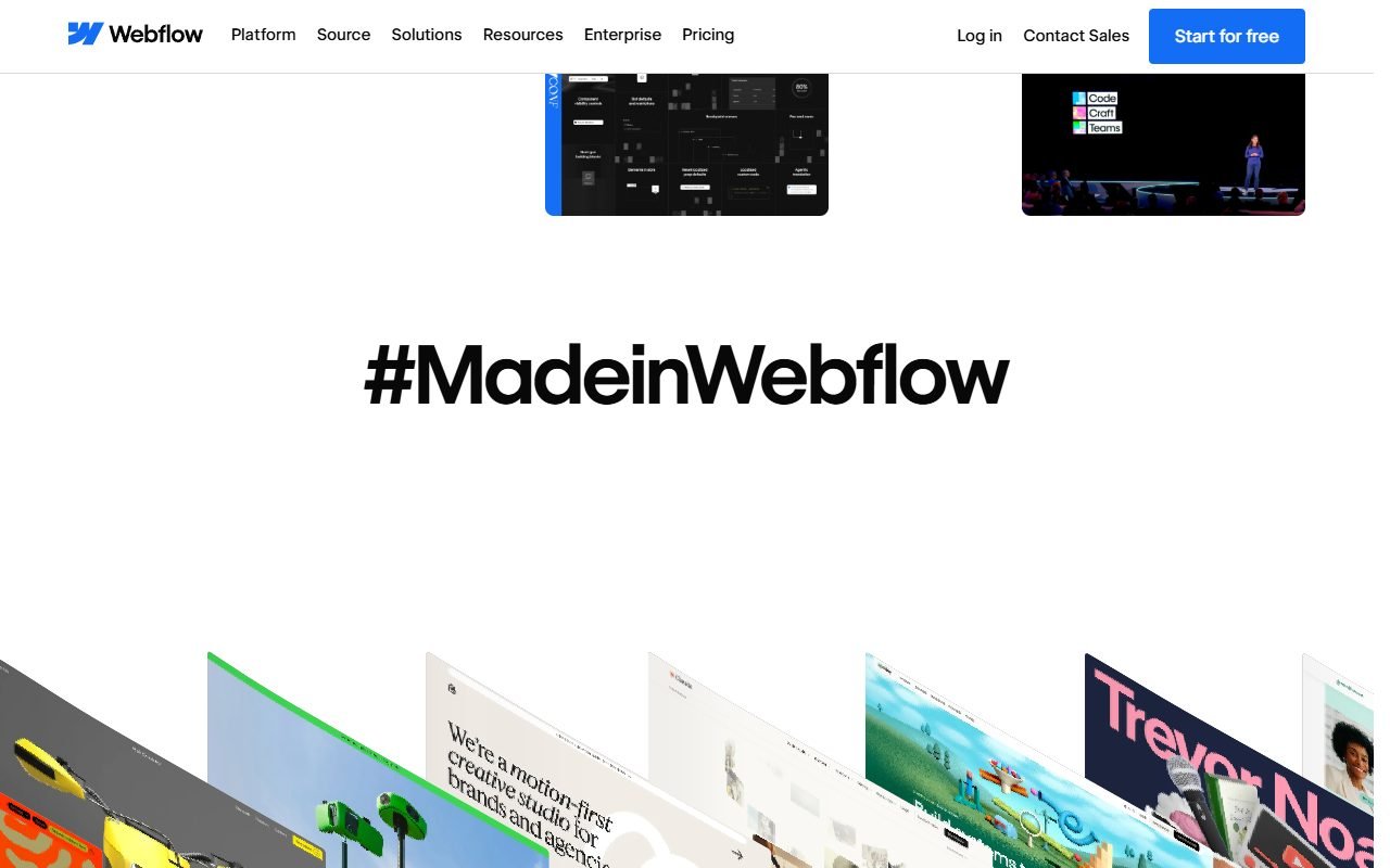 Webflow official website: product introduction and examples