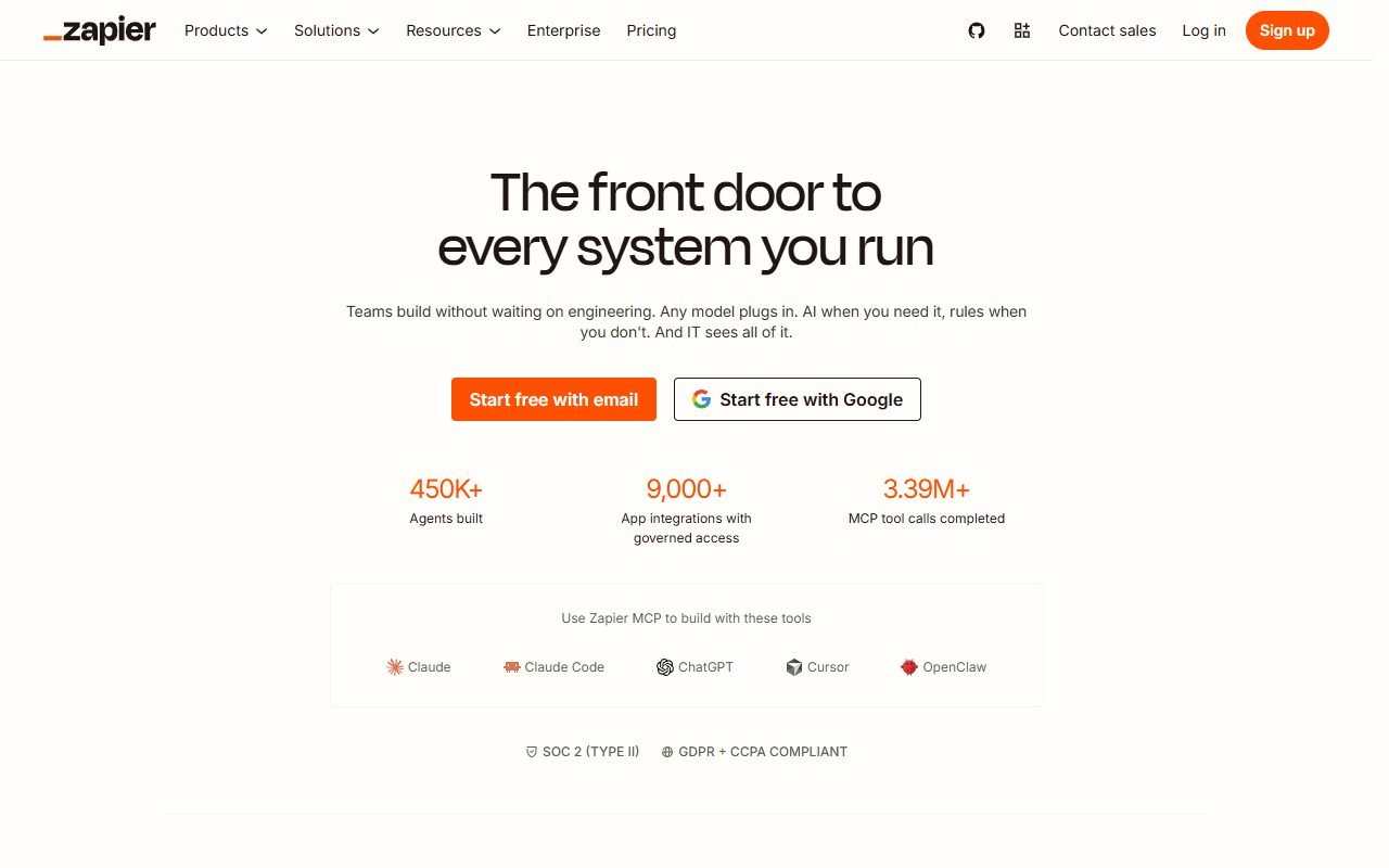 Zapier official website: product introduction and examples